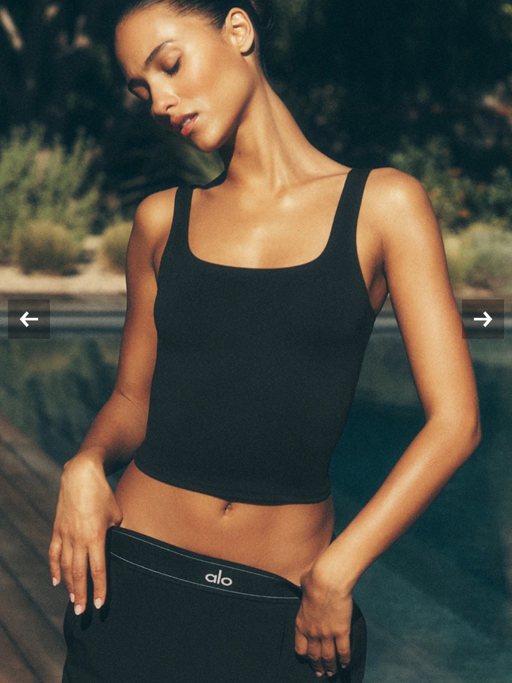 NWT Alo Yoga Softsculpt Precision Tank in Black; Size XS